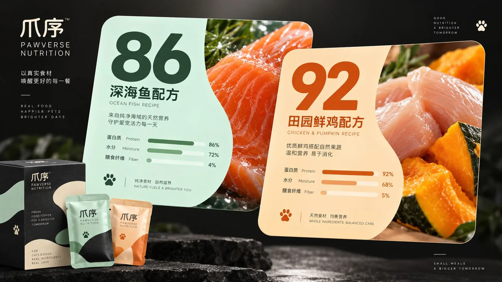 PAWVERSE 爪序·深海鱼与田园鲜鸡配方数据