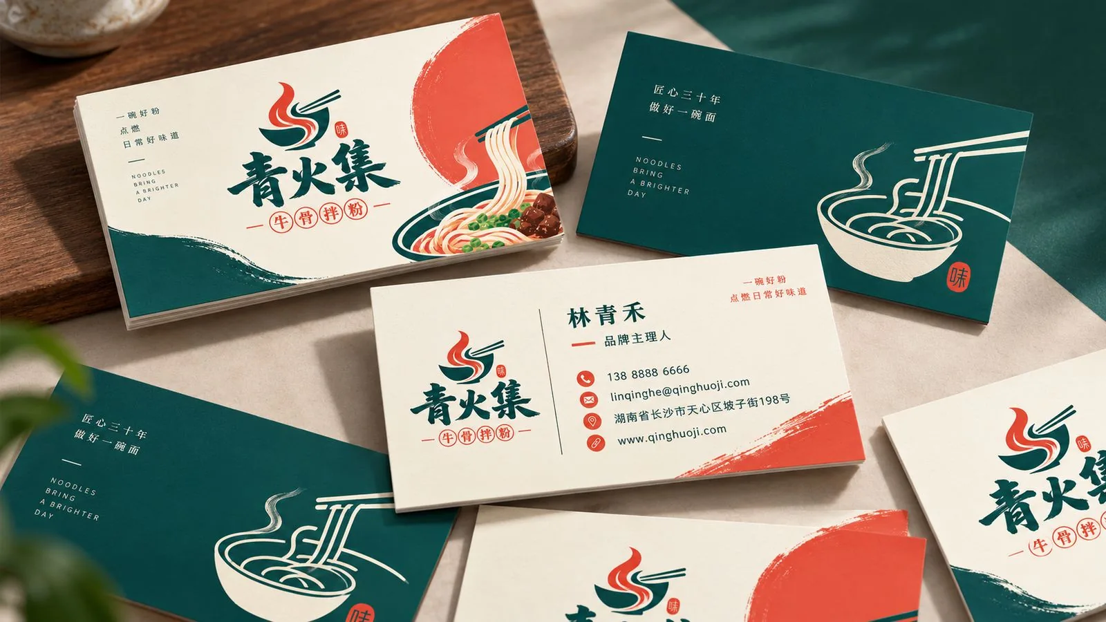 青火集牛骨拌粉 品牌名片应用