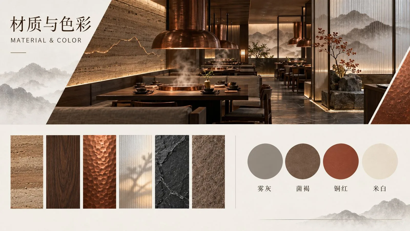 山雾铜锅·材质与色彩体系样板