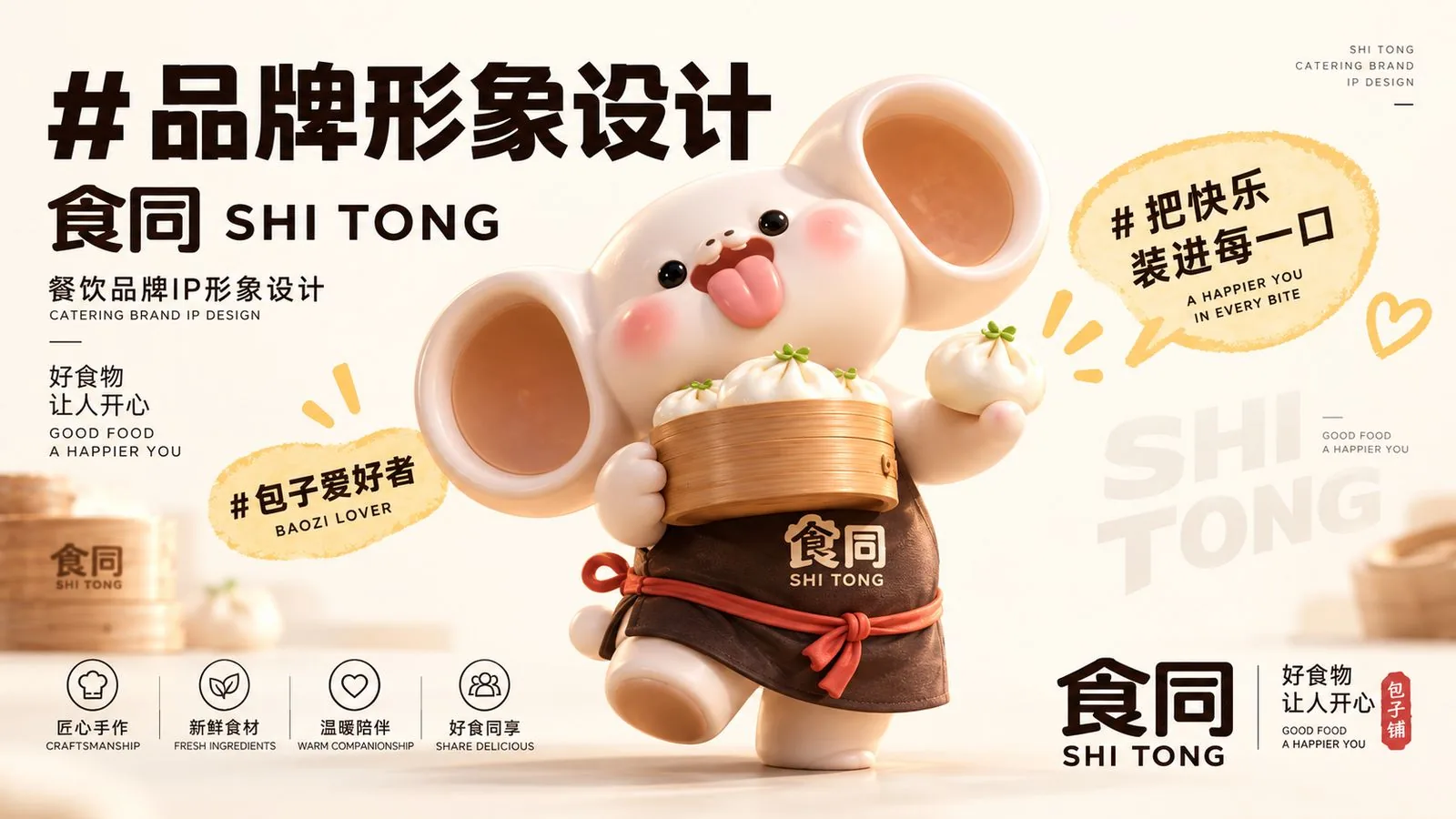 食同 品牌形象设计话题海报