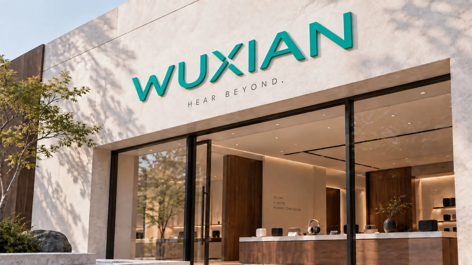 无弦 WUXIAN 门店立体字招牌与店内陈列