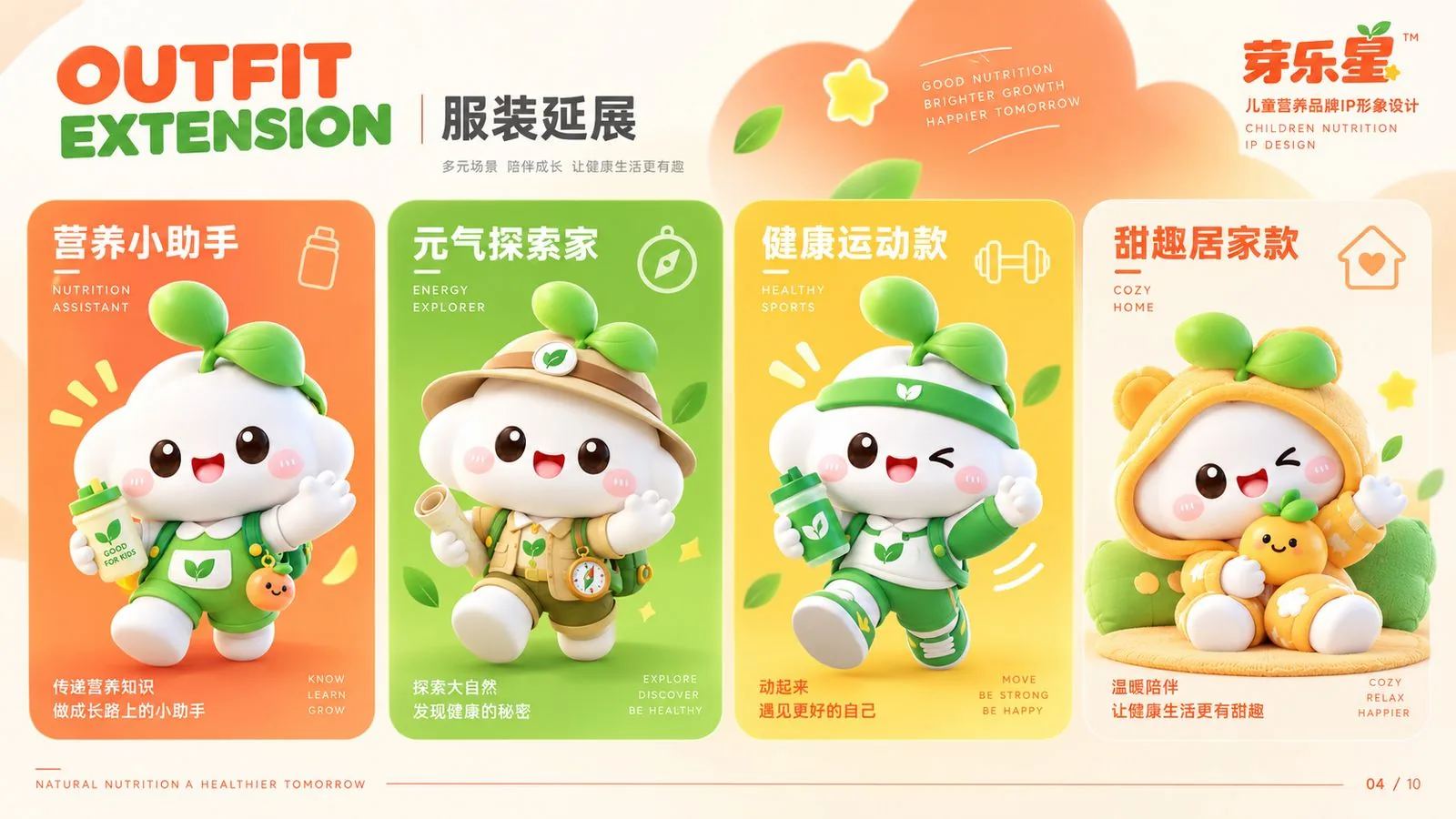 芽乐星 IP 服装延展四款造型