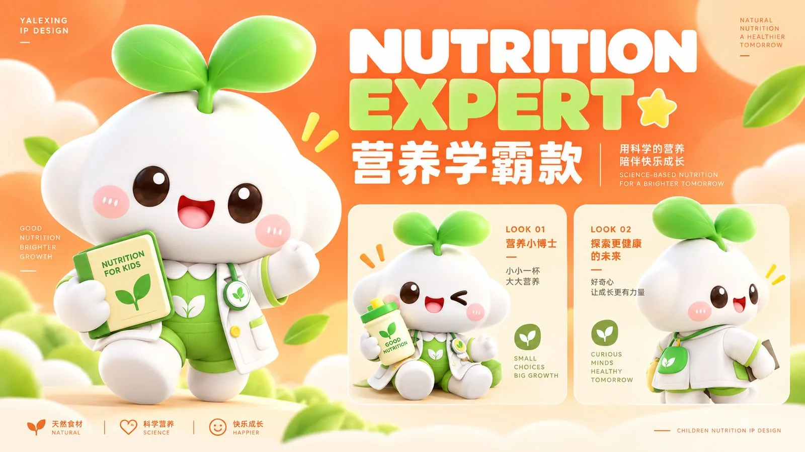 芽乐星 IP 营养学霸款造型