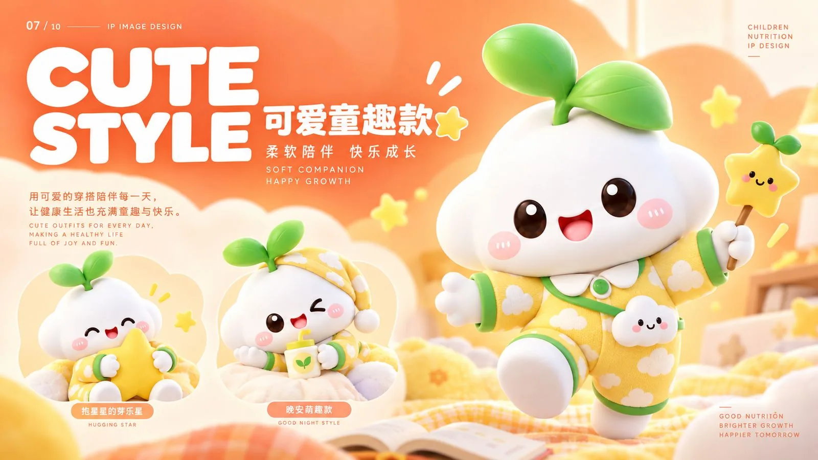 芽乐星 IP 可爱童趣款造型