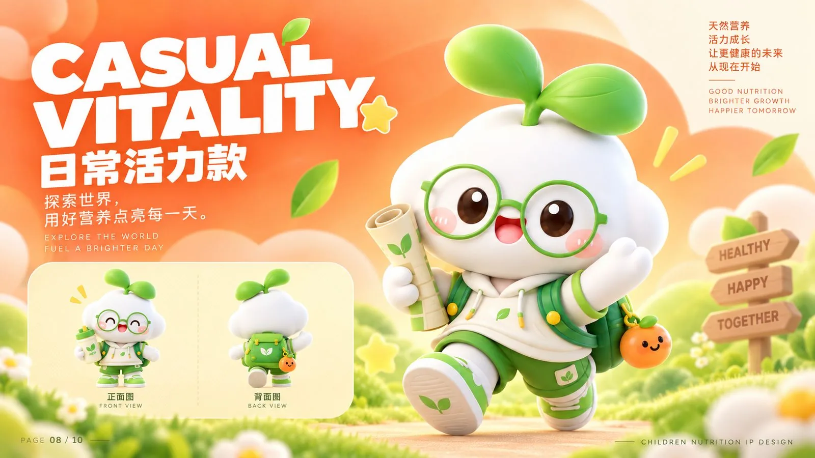 芽乐星 IP 日常活力款造型